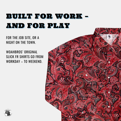 WoahBros Red Paisley FR Shirt