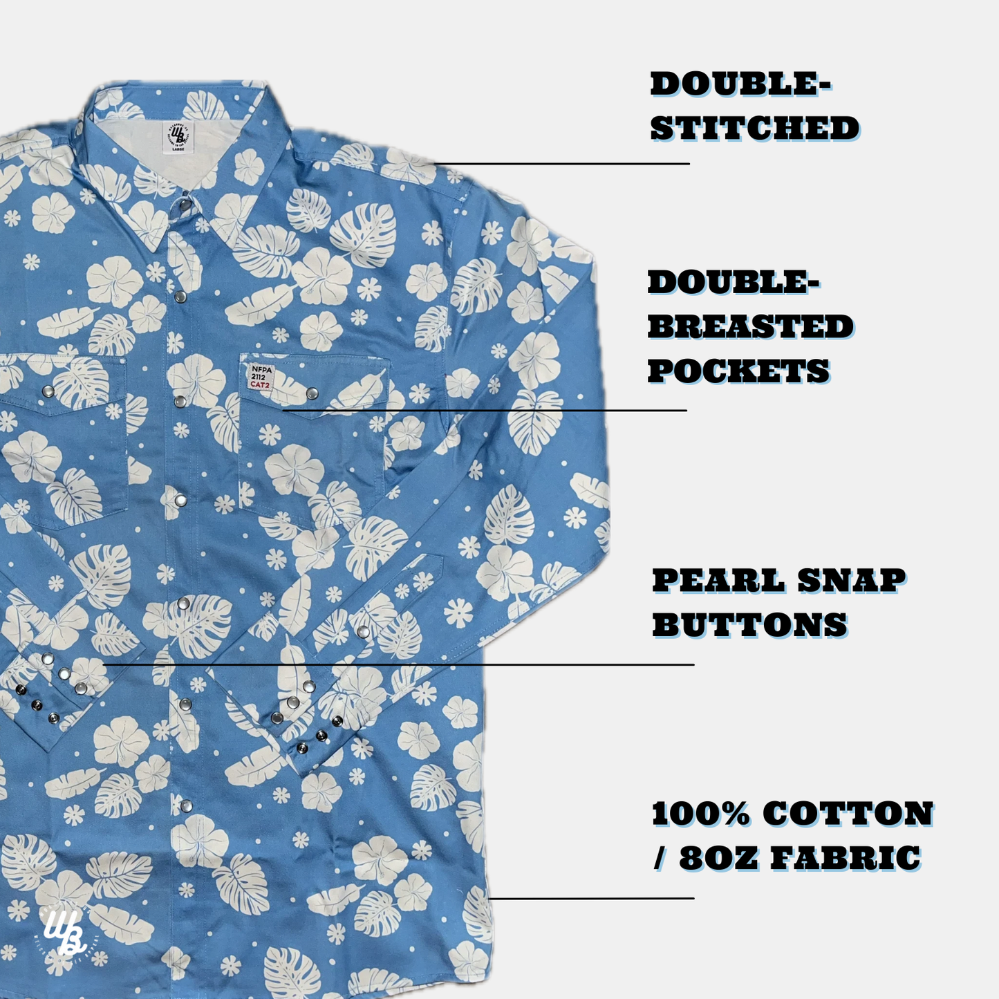 WoahBros Blue Hawaiian FR Shirt